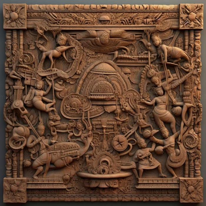 Patterns and decorations (stl art museum 1, PATTERN_809) 3D models for cnc